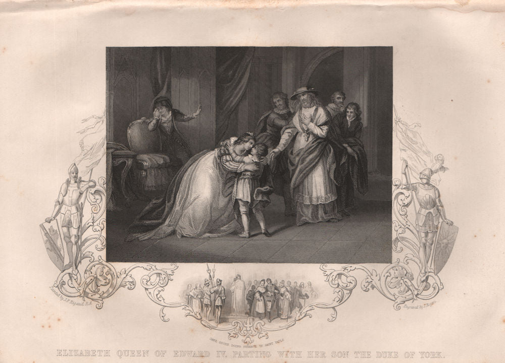 PRINCES IN THE TOWER. Elizabeth Woodville leaves her son the Duke Of York 1853